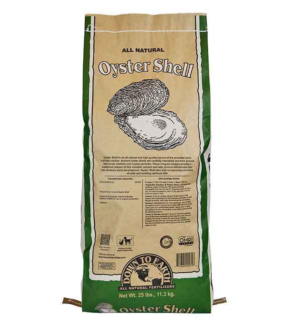 Image of Ground oyster shells calcium soil amendment